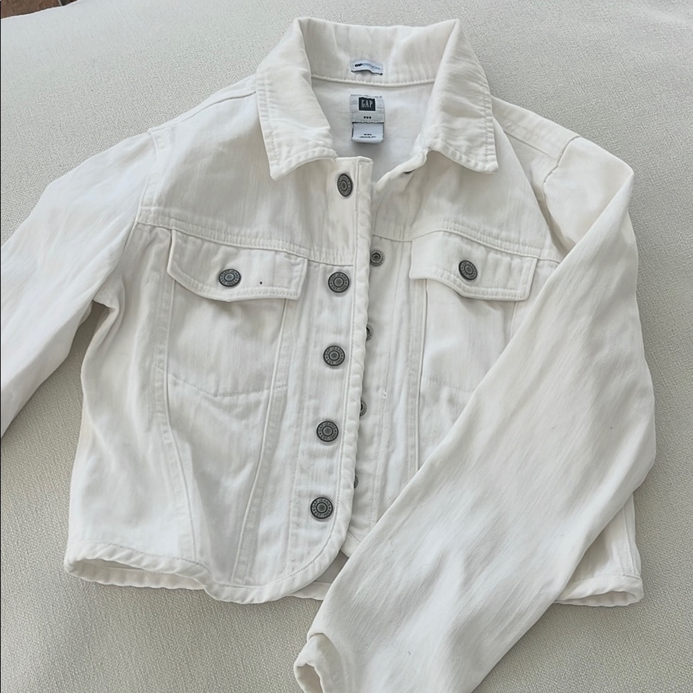 Gap Kids White Denim Jacket